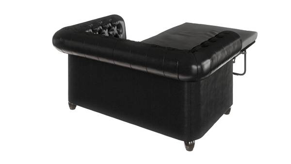 Chesterfield-Set Perry - Schlaffunktion Schwarz