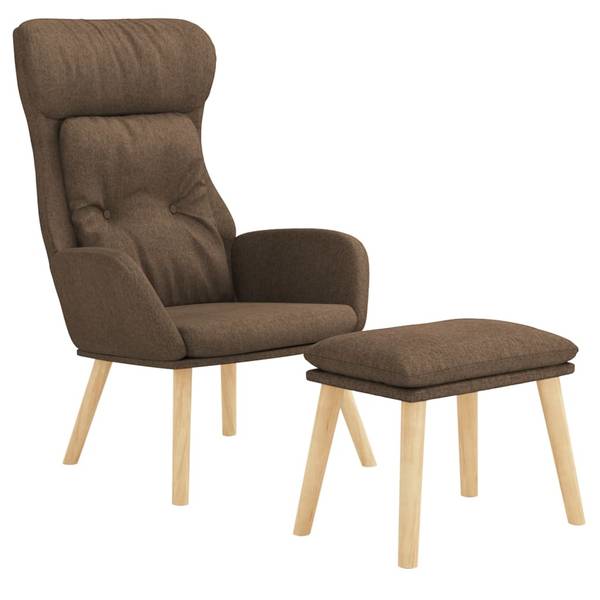 Relaxsessel mit Hocker 3012685-2 Braun