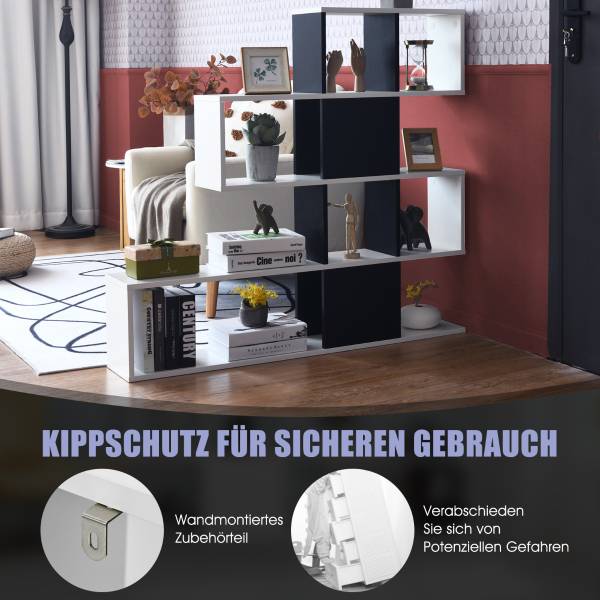 5-stöckiger Raumteiler 61405792 Holzwerkstoff - 120 x 109 x 20 cm