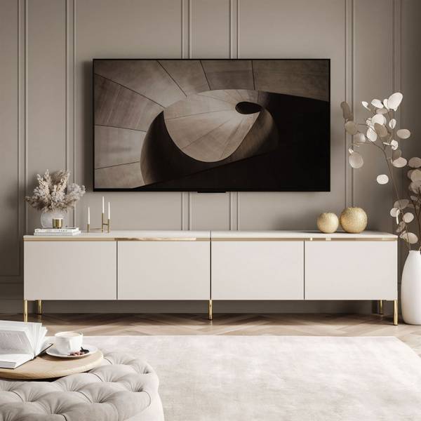 TV-Schrank CELINE Beige - Holzwerkstoff - 200 x 49 x 40 cm