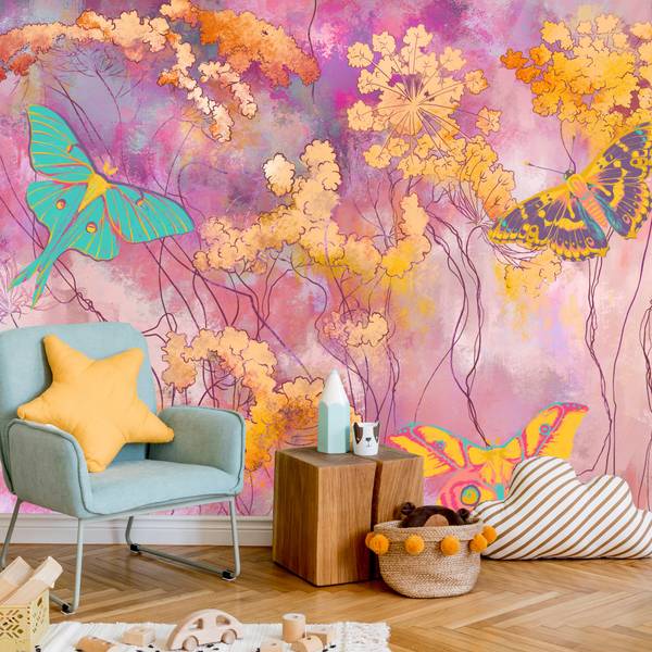 Vlies-Fotobehang ABSTRACTIE Vlinders 405 x 270 x 270 cm