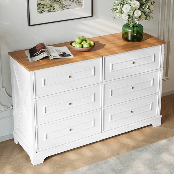 Sideboard Malia Braun - Weiß - Stahl - 120 x 76 x 40 cm