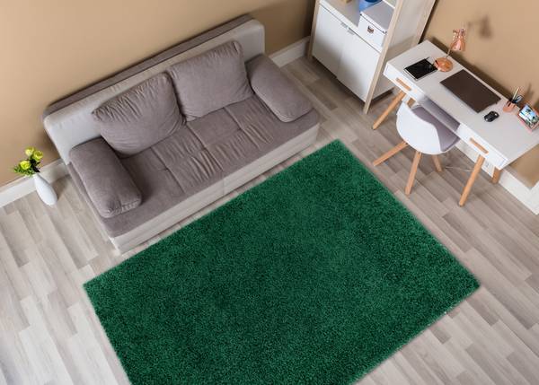 Teppich Soffi Shaggy 5cm Flaschengrün 200 x 290 cm