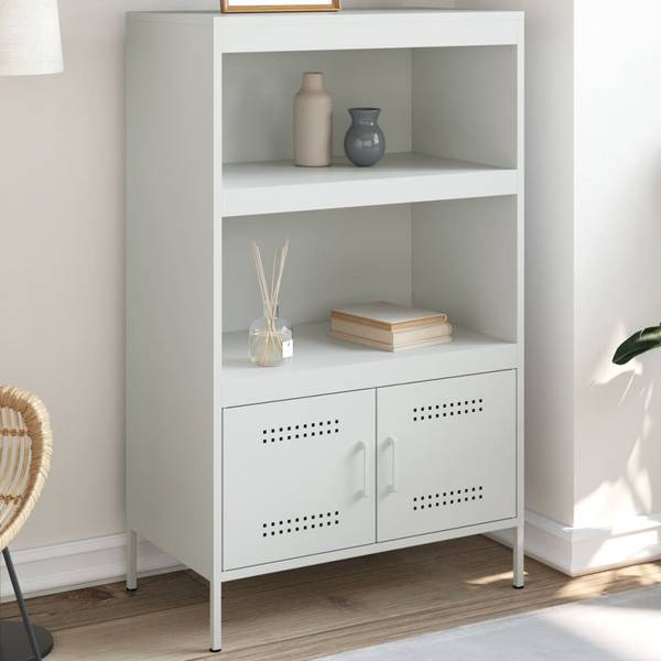 Highboard DE7666 Weiß - Metall - 68 x 113 x 39 cm