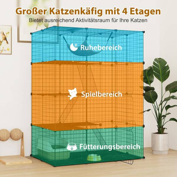 Kattenkooi BH32531NWNL zwart - metaal - 74 x 142 x 110 cm