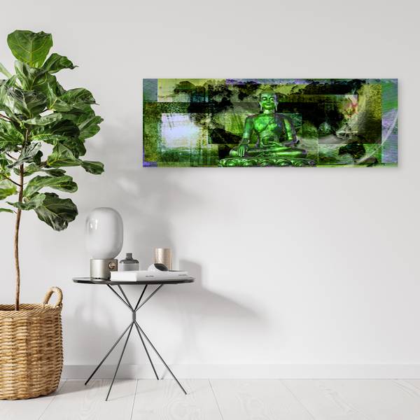 Wandbild buddha-statue 150 x 50 cm