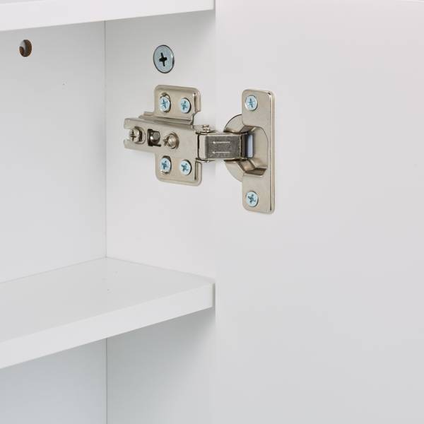 Armoire murale pour la salle de bain Argenté - Blanc - Aluminium - 40 x 61 x 12 cm