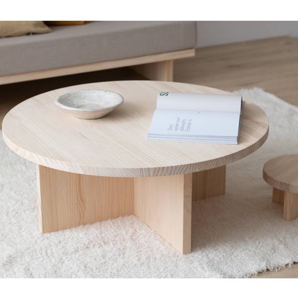 Couchtisch Turqueta Unlackiert Braun - Kiefer - 85 x 35 x 85 cm