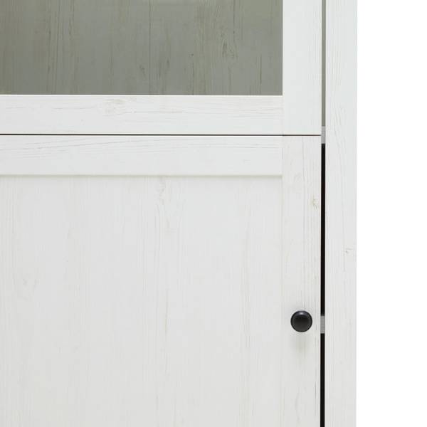 Vitrine KORSIKA Braun - Weiß - Holzwerkstoff - 59 x 195 x 43 cm