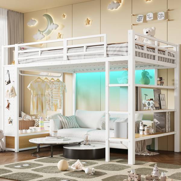 Cadre de lit mezzanine Hephaestus Ⅰ Blanc