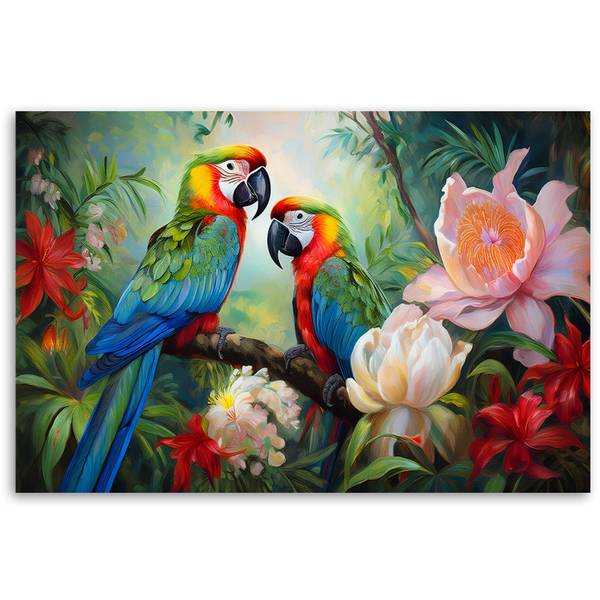 Canvas schilderij Vogels 60 x 40 cm