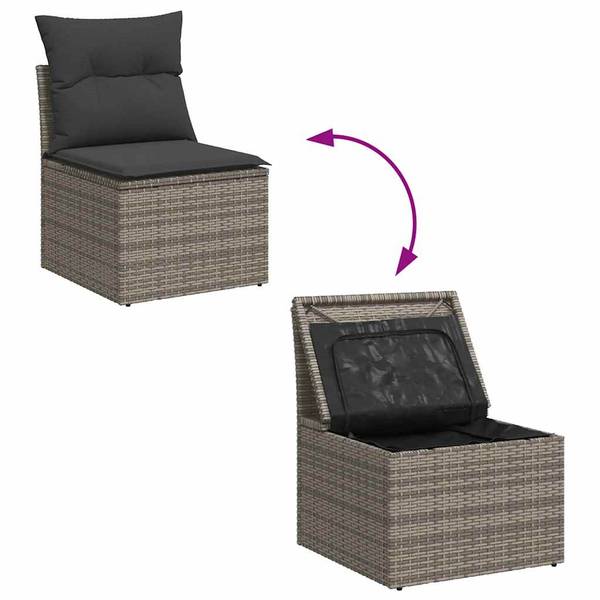 Garten-Lounge-Set 3037483-2 (6-teilig) Grau