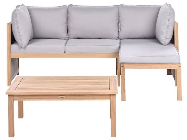 Set de jardin ARABBA Marron - Gris - Bambou - 111 x 82 x 111 cm