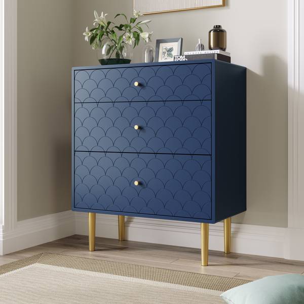 Sideboard Kaugzun Blau - Holzwerkstoff - 40 x 80 x 70 cm