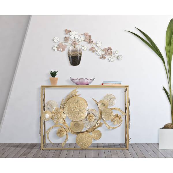 3D-Metall-Dekoration Blumen 35 Metall - 88 x 46 x 6 cm