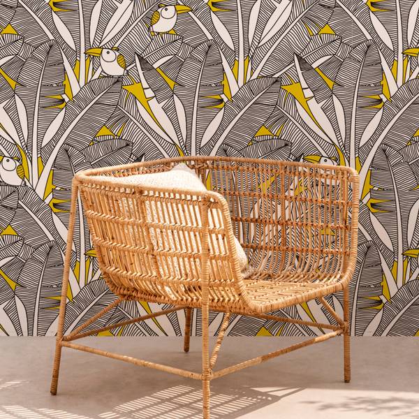 Großformatiges Palmito Panoramapapier Gelb