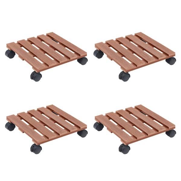 Chariot à plantes 3005875-4 (lot de 4) Marron