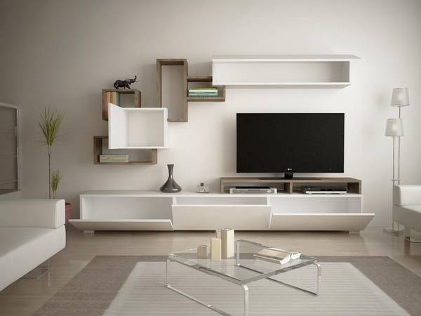 TV-Wand TALOLI Beige - Holz teilmassiv - 36 x 46 x 210 cm
