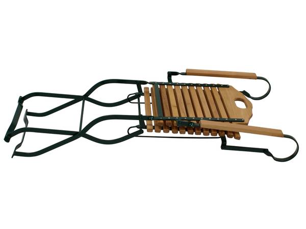 Klappsessel BAD TÖLZ mit Armlehnen Braun - Grün - Robinie - Stahl - 53 x 95 x 60 cm