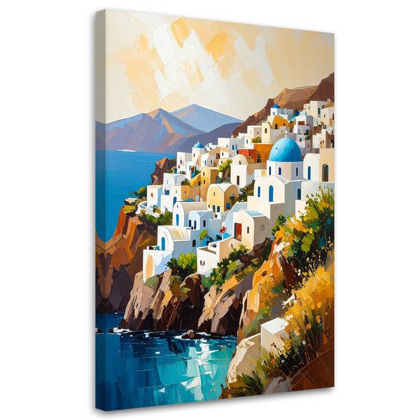 Canvas schilderij Stad 40 x 60 cm