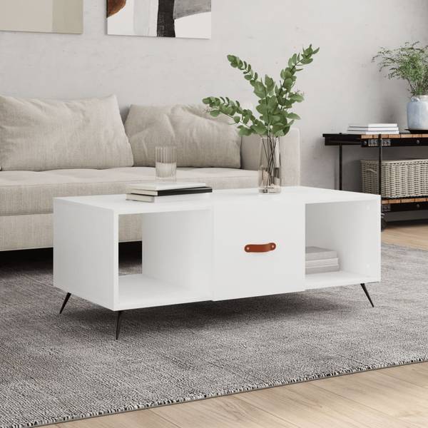 Couchtisch D183 Weiß - Holzwerkstoff - 50 x 40 x 102 cm