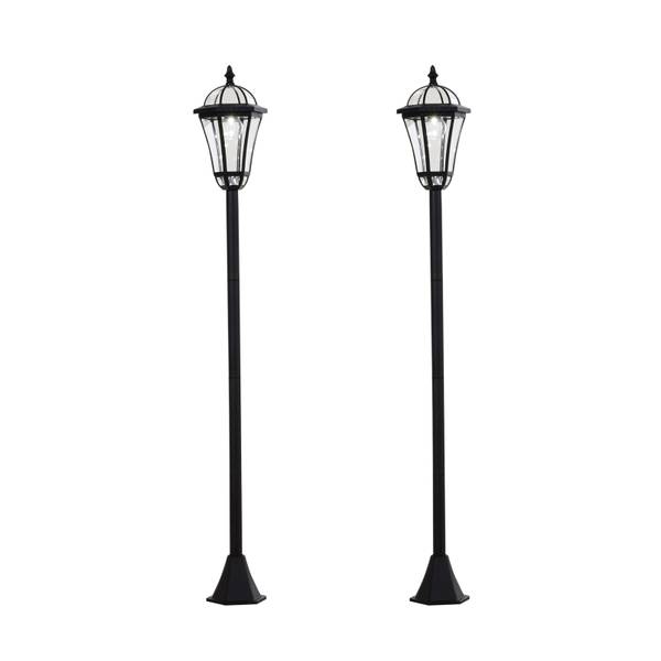 Solar Gartenlaterne 2er-Set B30-005 Braun - ABS - 19 x 129 x 19 cm