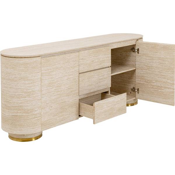 Sideboard Linnea Beige - Stahl - 180 x 78 x 42 cm