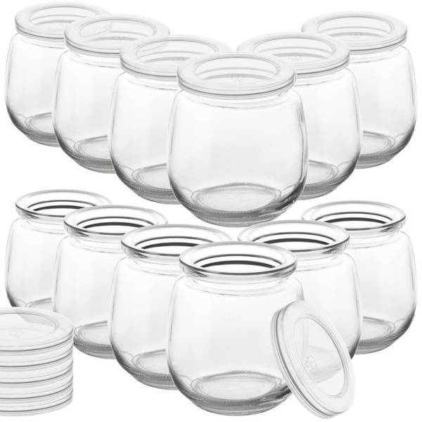 Joghurtglas 12er Set SET414 Glas - 9 x 9 x 9 cm