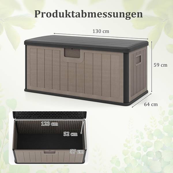 Gartenbox ZB34827 Schwarz - Braun - Metall - 64 x 59 x 130 cm