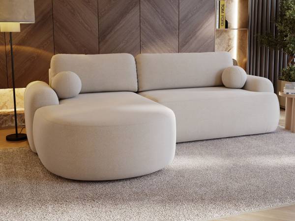 Ecksofa AURIO Beige - 261 x 82 x 177 cm