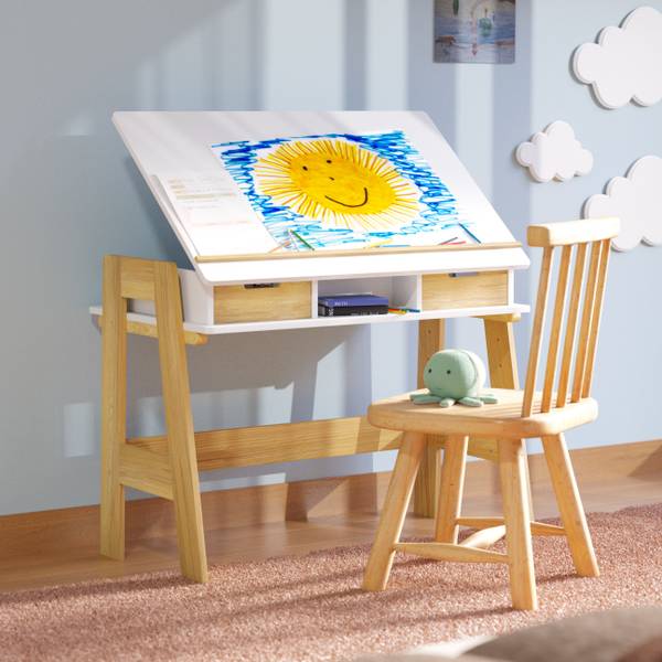 Kinderschreibtisch Fietje Plus Weiß - Holzwerkstoff - 94 x 76 x 63 cm