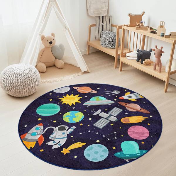 Kinderteppich Astronaut 450 1 120 x 120 cm