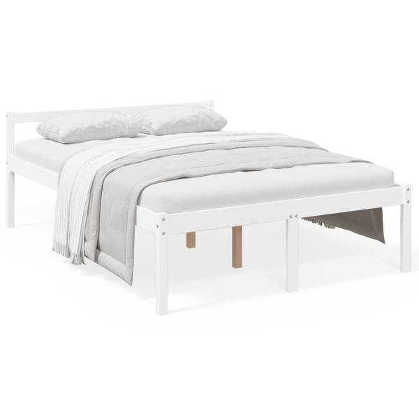 Seniorenbett XT 3975 Weiß - Massivholz - 146 x 71 x 206 cm