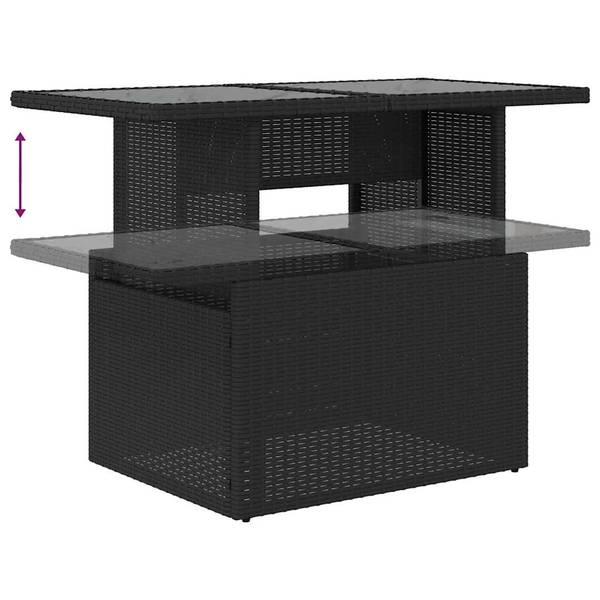 Garten Sofagarnitur 3037466-2 (6-teilig) Schwarz - Creme
