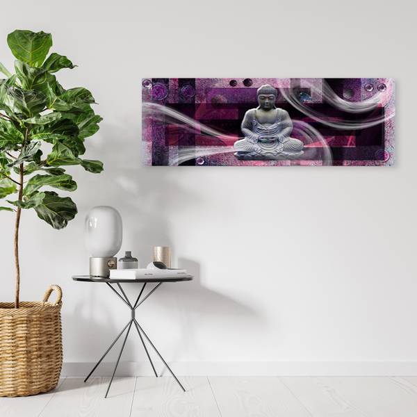 Wandbild buddha feng shui 120 x 40 cm