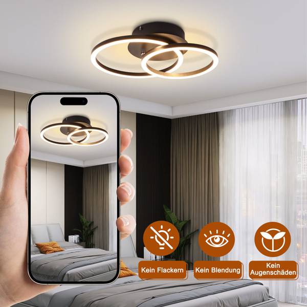 LED Plafondlamp Gallagher zwart