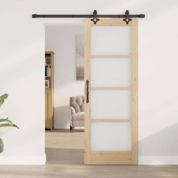 Schiebetür 3045044-1 Schwarz - Holz - 73 x 198 cm