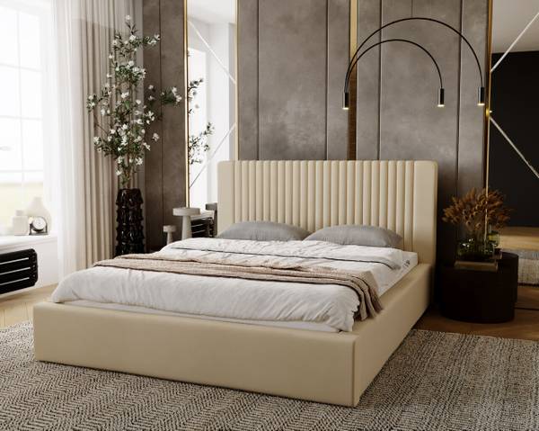 Polsterbett MALMO Beige - Liegefläche Breite: 200 cm