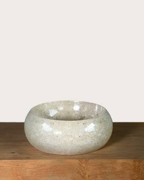Vasque Riana Beige - Bois massif - 40 x 12 x 40 cm