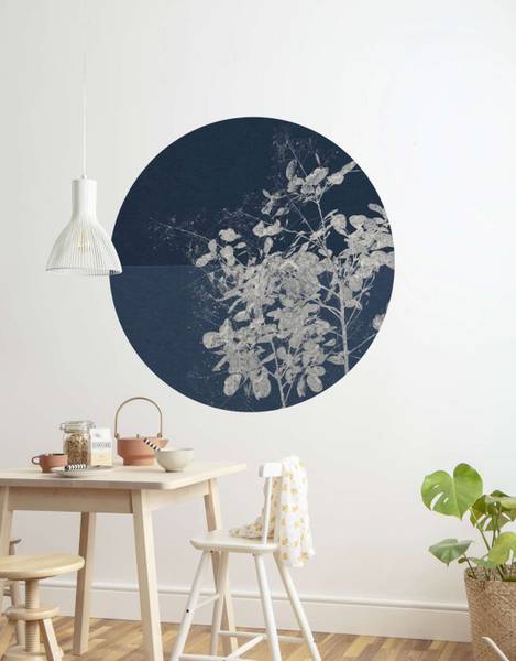 Selbstklebende Wandtattoo 611770 Blau - Vinyl - 125 x 125 x 125 cm