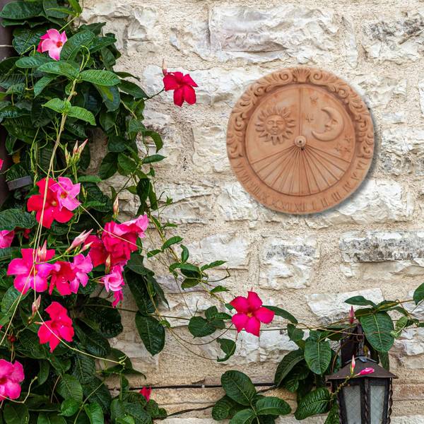 Sonnenuhr SONNE MOND Braun - Terracotta - 6 x 53 x 53 cm