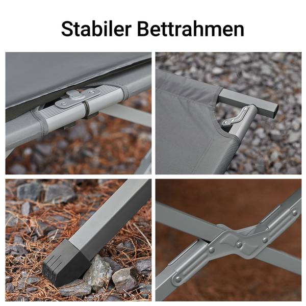 Campingzelt OGS60-HG Grau - Metall - Textil - 194 x 147 x 87 cm