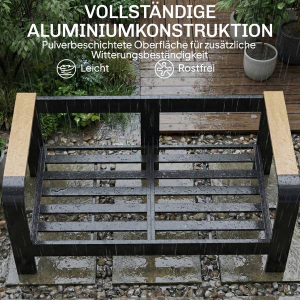 Gartenmöbel-Set 84K-023V00BG Beige - Aluminium - 138 x 62 x 70 cm