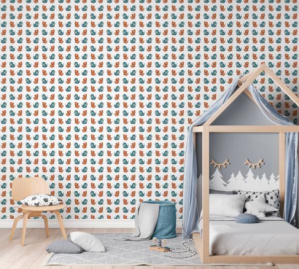 Tapete -Lionceaux Papier - 192 x 270 x 192 cm