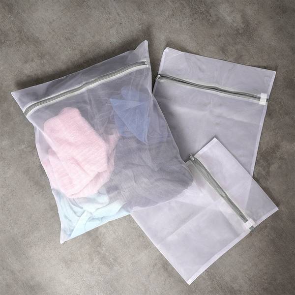 Wäschenetze 12er Set Weiß - Polyester - 45 x 1 x 52 cm