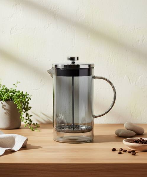 French-Press PETER Grau - Glas - 11 x 22 x 16 cm