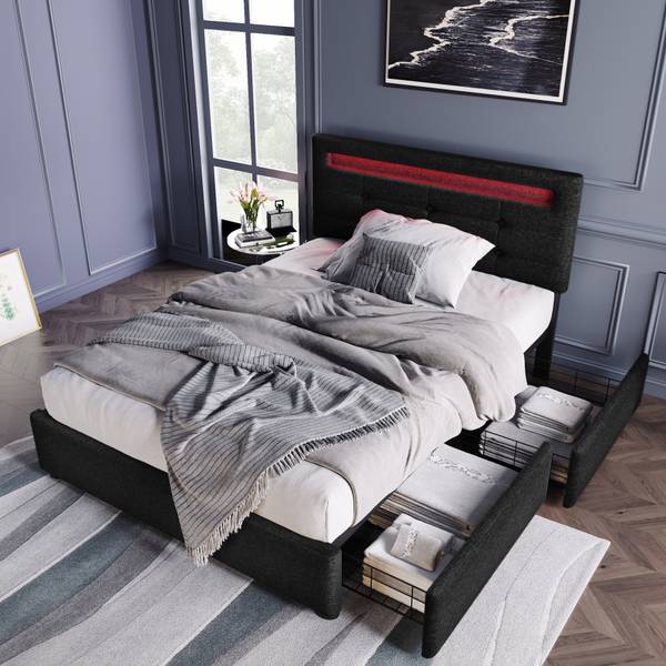Einzelbett M301-01 Schwarz