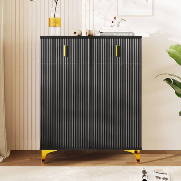 Sideboard mit 2 Schubladen jm03 Schwarz