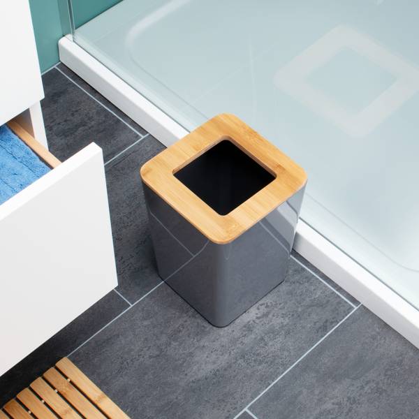 Badezimmerset Calvi 90335 (6er-Set) Grau - Kunststoff - 18 x 25 x 18 cm