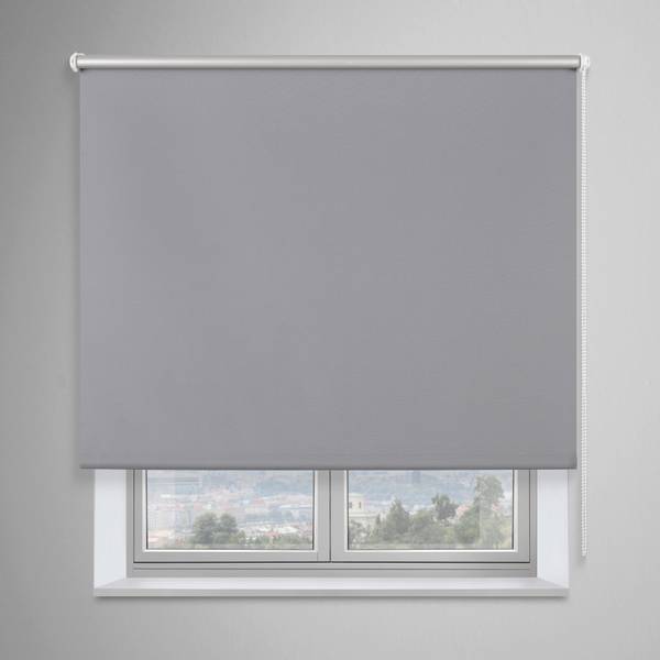 Verdunkelungsrollo THERMO Grau - Textil - 90 x 1 x 210 cm